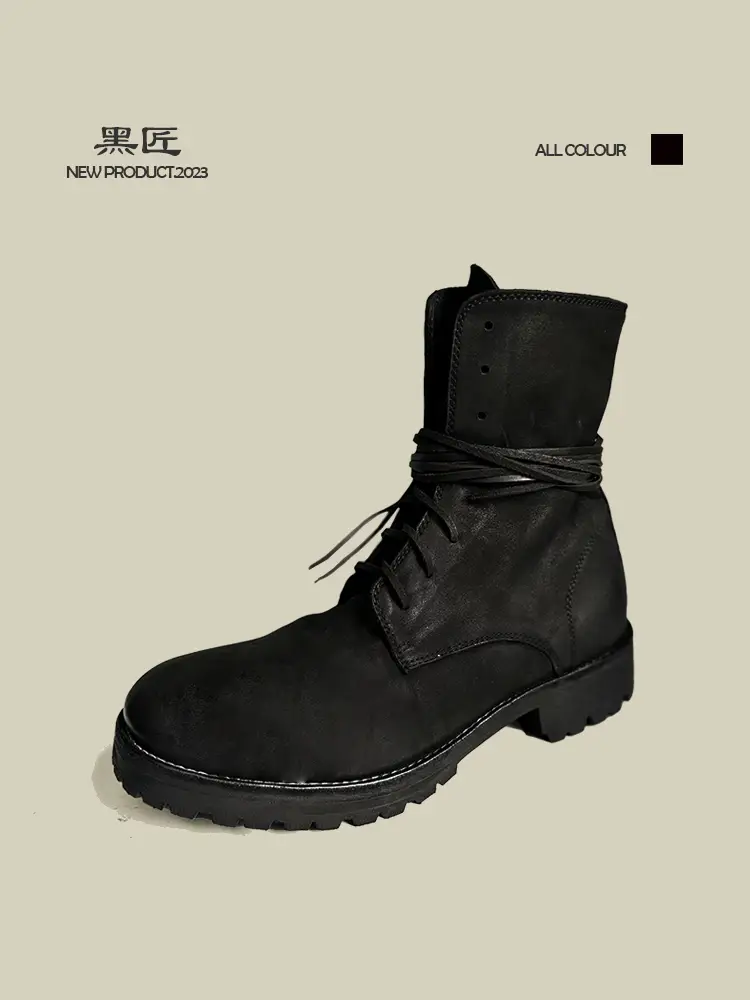 guidi jxm 795V Men's Boots Frosted Flip Hair Horse Hip Leather Men's Shoes Autumn and Winter Martin Boots Men's Short Boots