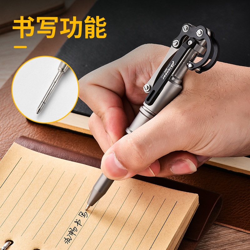 Titanium Alloy Tactical Pen Outdoor Multi-Function Edc Self-Defense Metal Pen Signature Pen Cross-Border Business Gift Pen