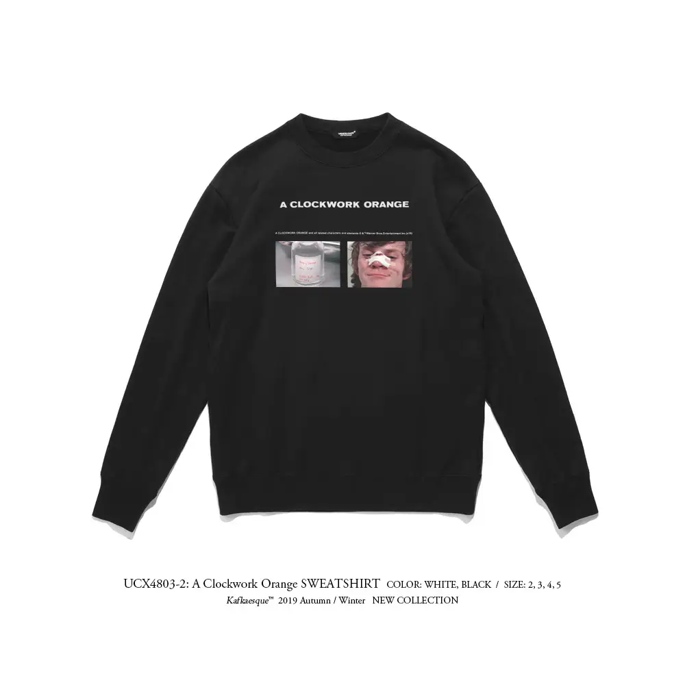 Uc Autumn Clockwork Orange Undercover Movie Printed Pure Cotton Original Design Men's and Women's Round Neck Sweatshirt