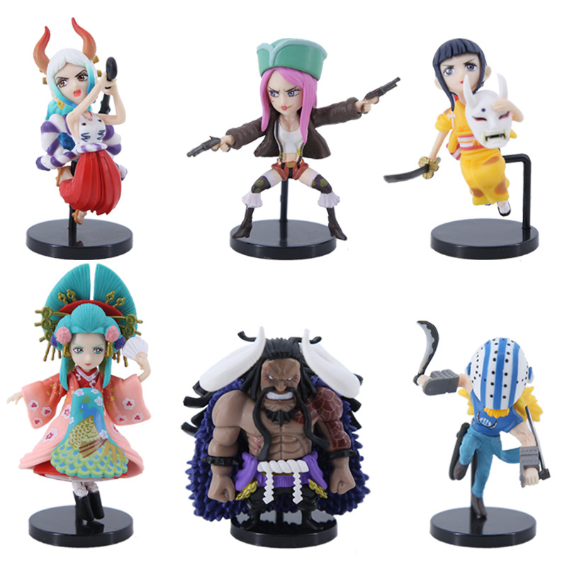 6 One Piece Hand-made Q Edition Large and Small Purple Kedo Kira Ornaments Navigation King and the Kingdom Doll Animation Wholesale