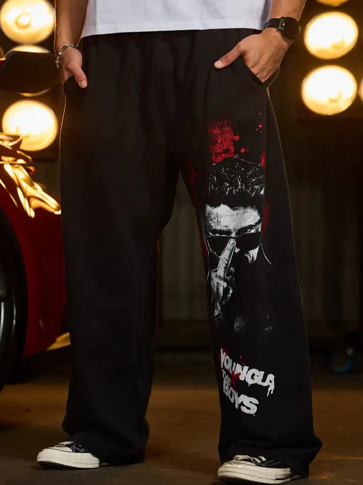 Youngla Co-Branded the Boys Men's Sports Pants Joggers Sports Fitness Running Training Casual Pants