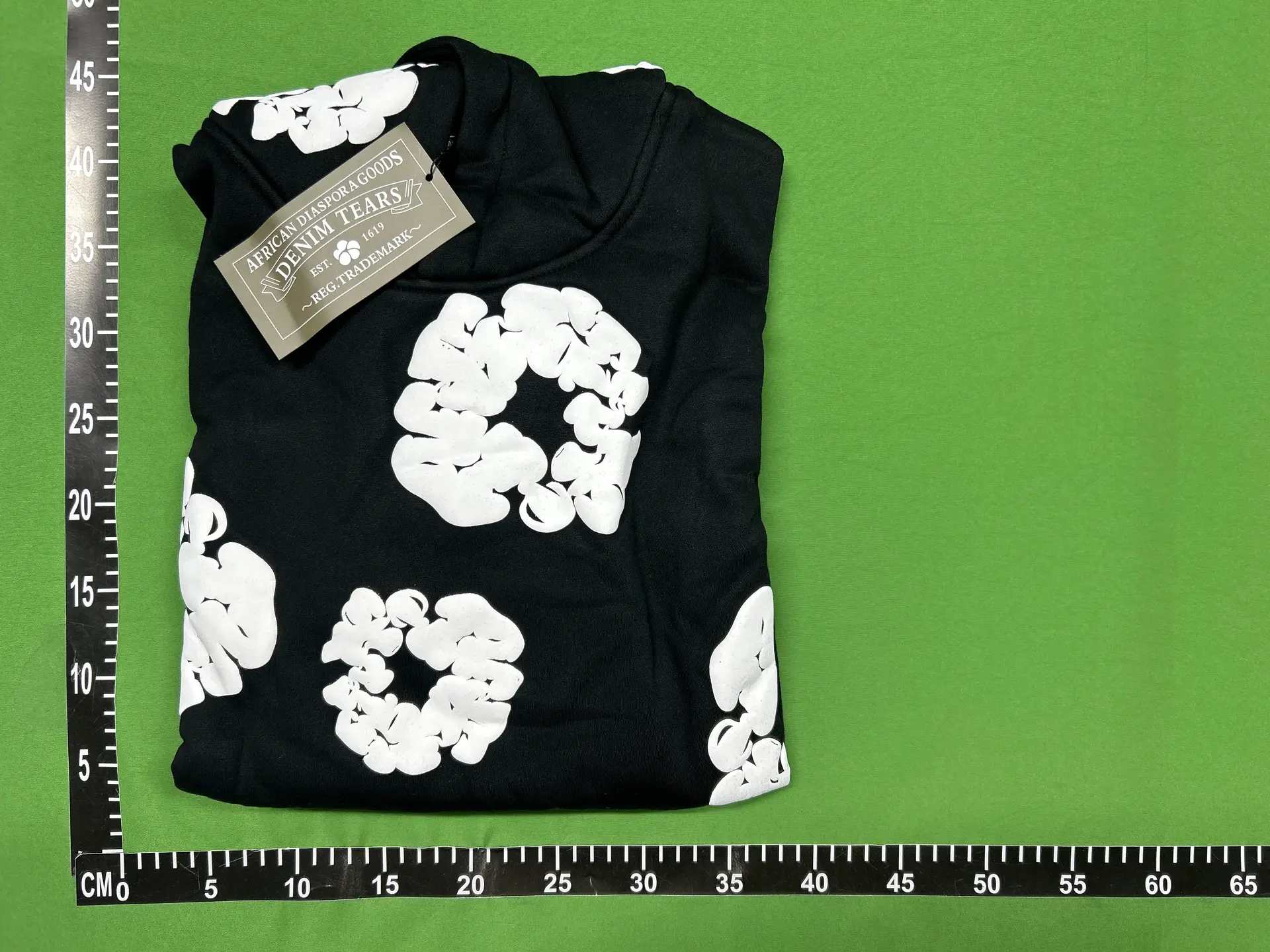 Denim Tears Black White Floral Hoodie