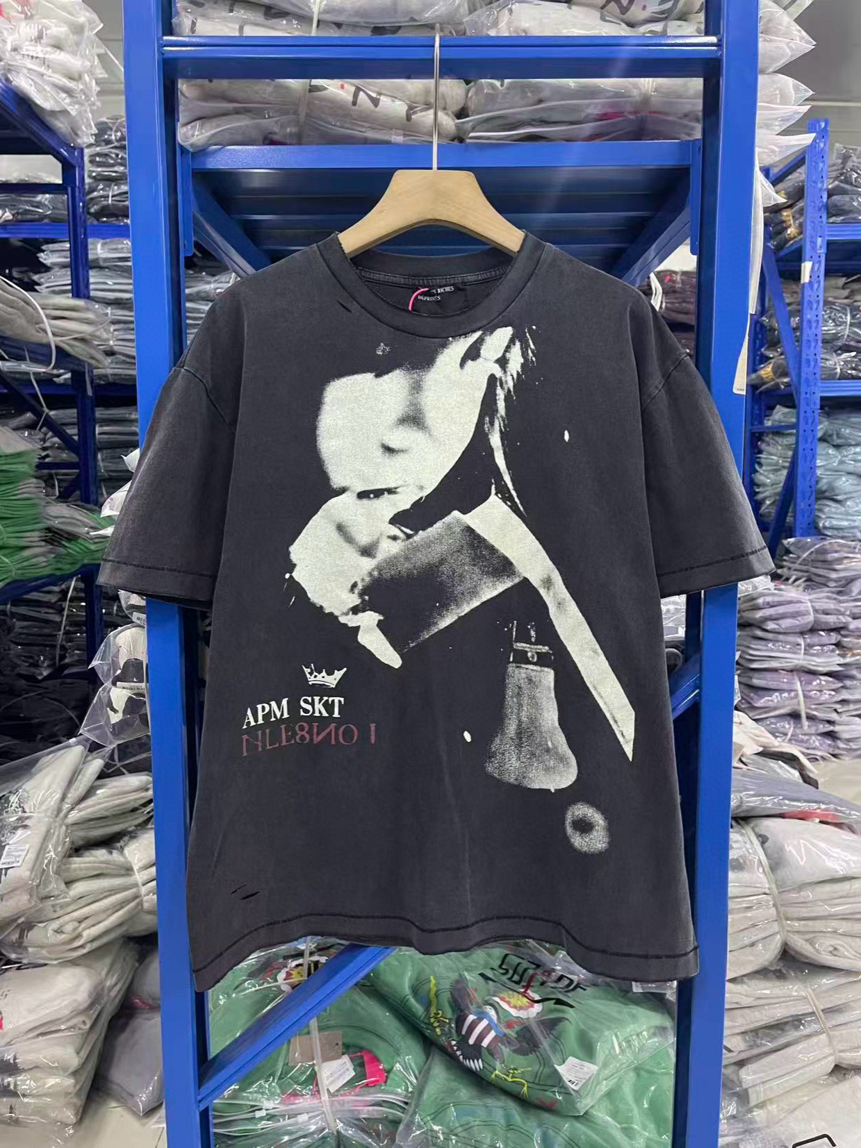 Erd Melancholic Rich Second Generation 25Ss "Lonely Happiness" Washed and Distressed Short-Sleeved T-Shirt for Men and Women Trendy Brand