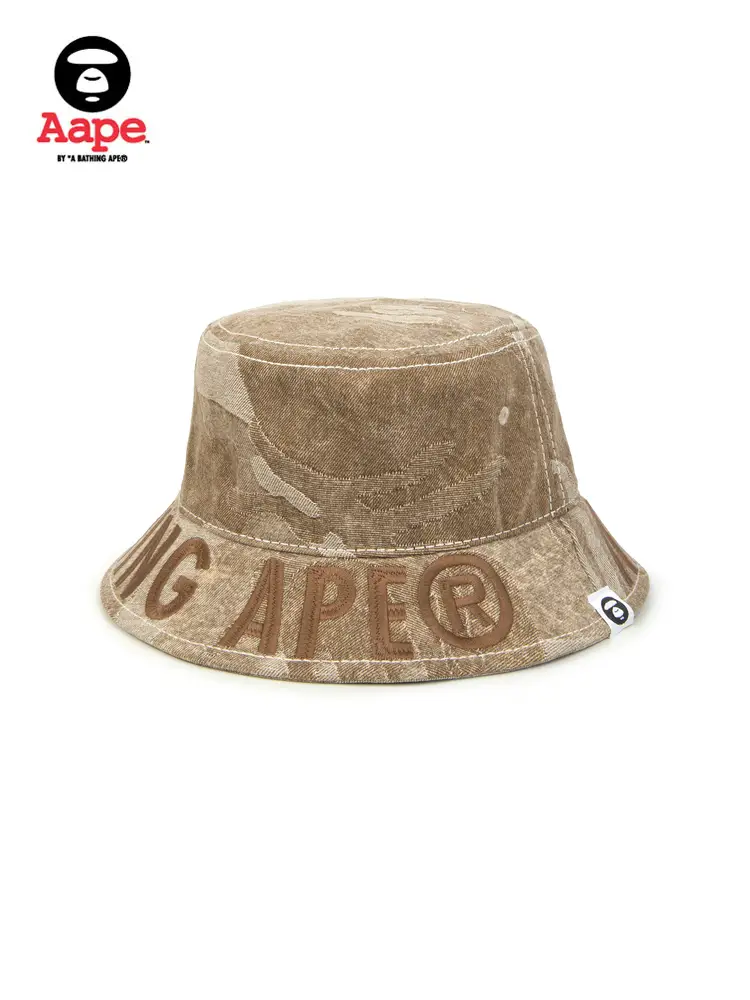Aape Flagship Store Accessories Denim Ape Face Camouflage letter Embroider Casual Trendy Fisherman Hat 5150XXL