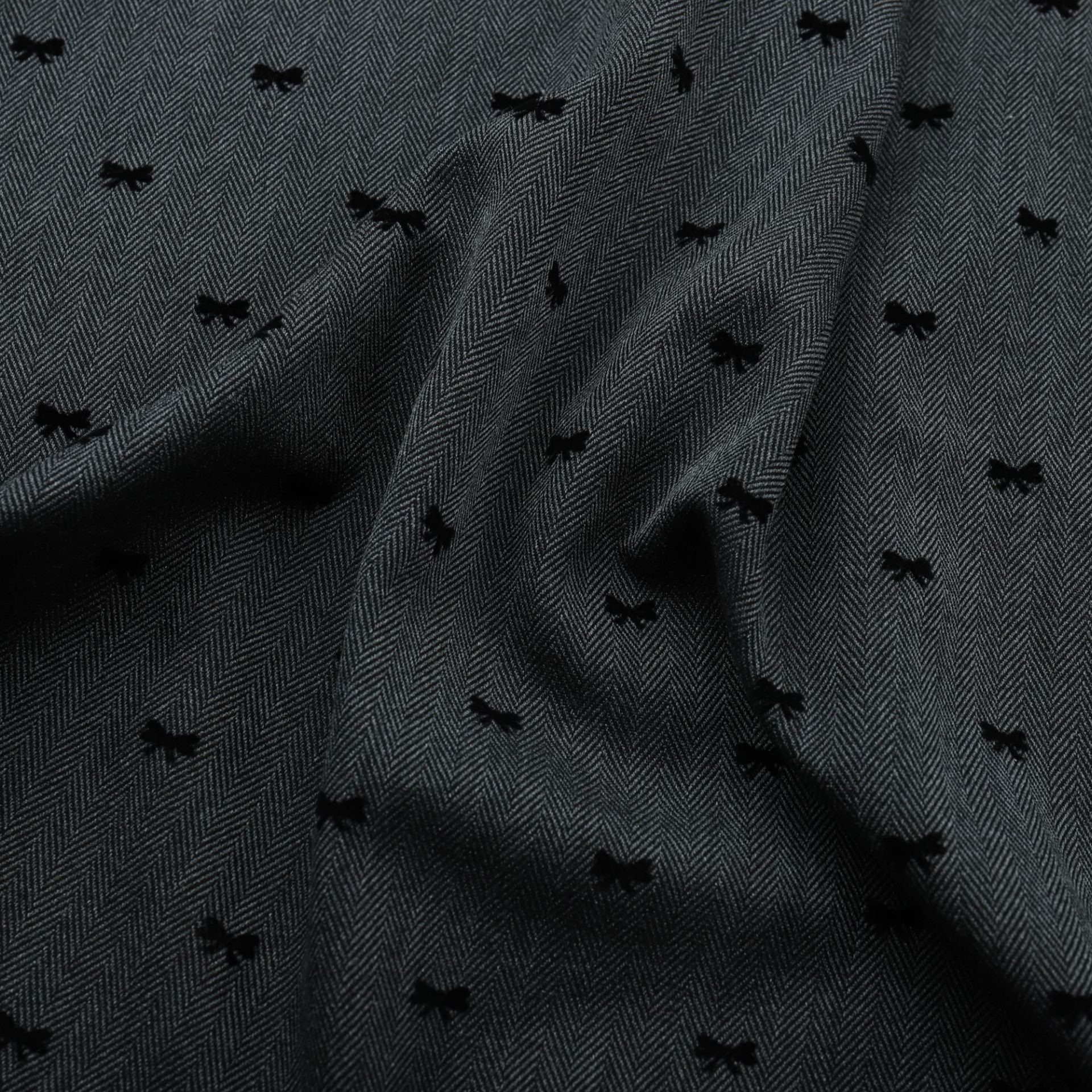 Tr Elastic Herringbone Bow Flocking Fabric Hair Accessories Retro Women's Dress Suit Fashion Shoe Bag Fabric