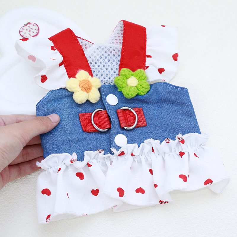 Harness Pet Dog and Cat Clothes Teddy Bichon French Dou Schnauzer Small and Medium-Sized Dog and Cat Dress Can Be Shipped on Behalf of Others