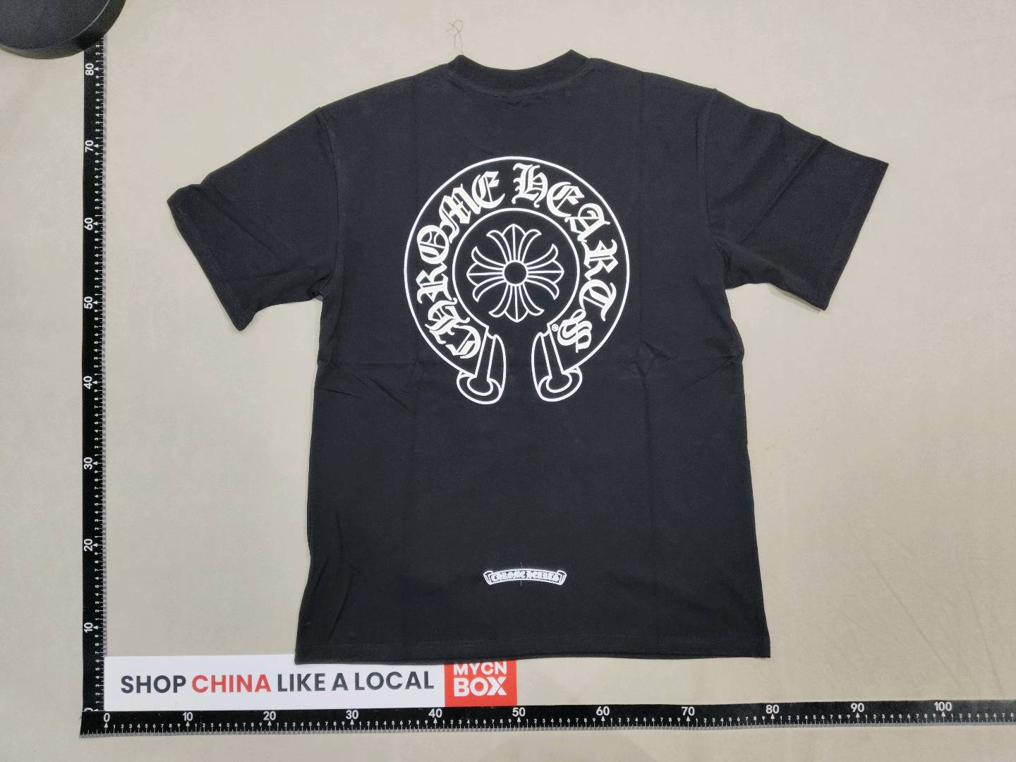 25S Chrome Hearts Large Horseshoe Cross Pattern Pure Cotton Casual Loose Fit Unisex Short-Sleeve T-Shirt QC