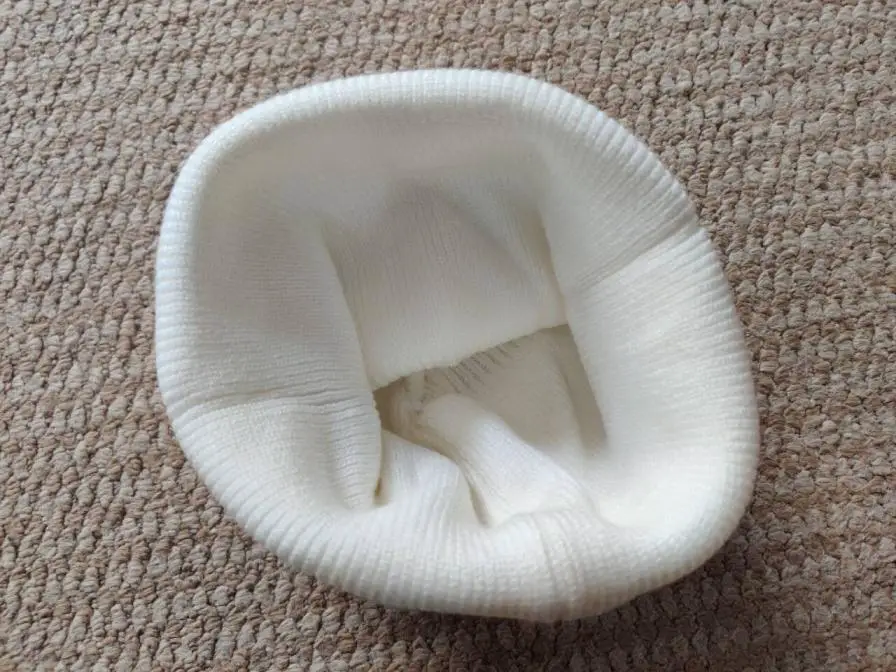 White Knitted Beanie Hat