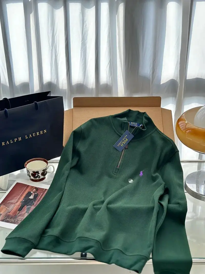 【DX19】 Knit Sweater Zipper Half Long Sleeve
