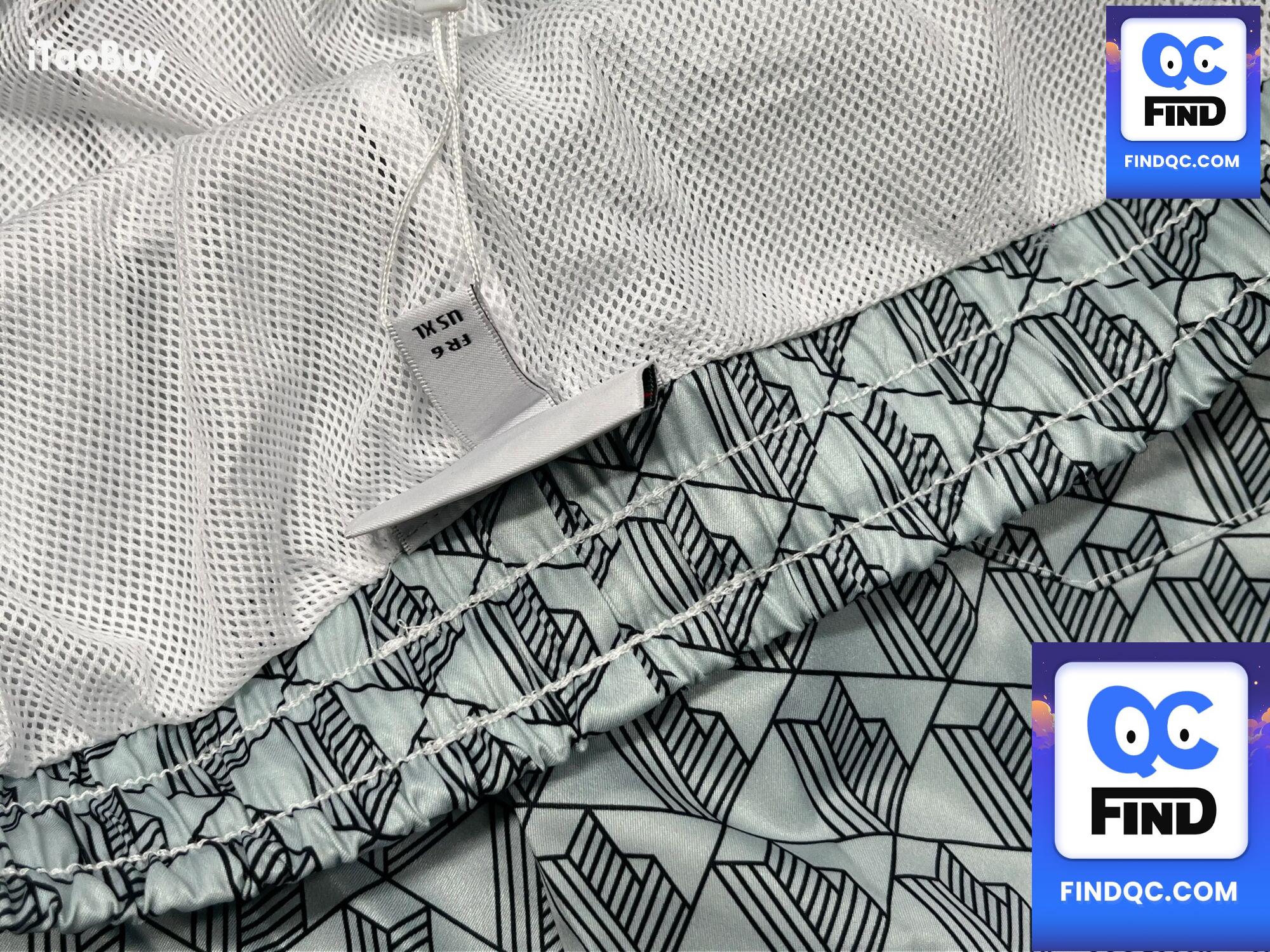 Lacoste Geometric Print Swim Shorts QC