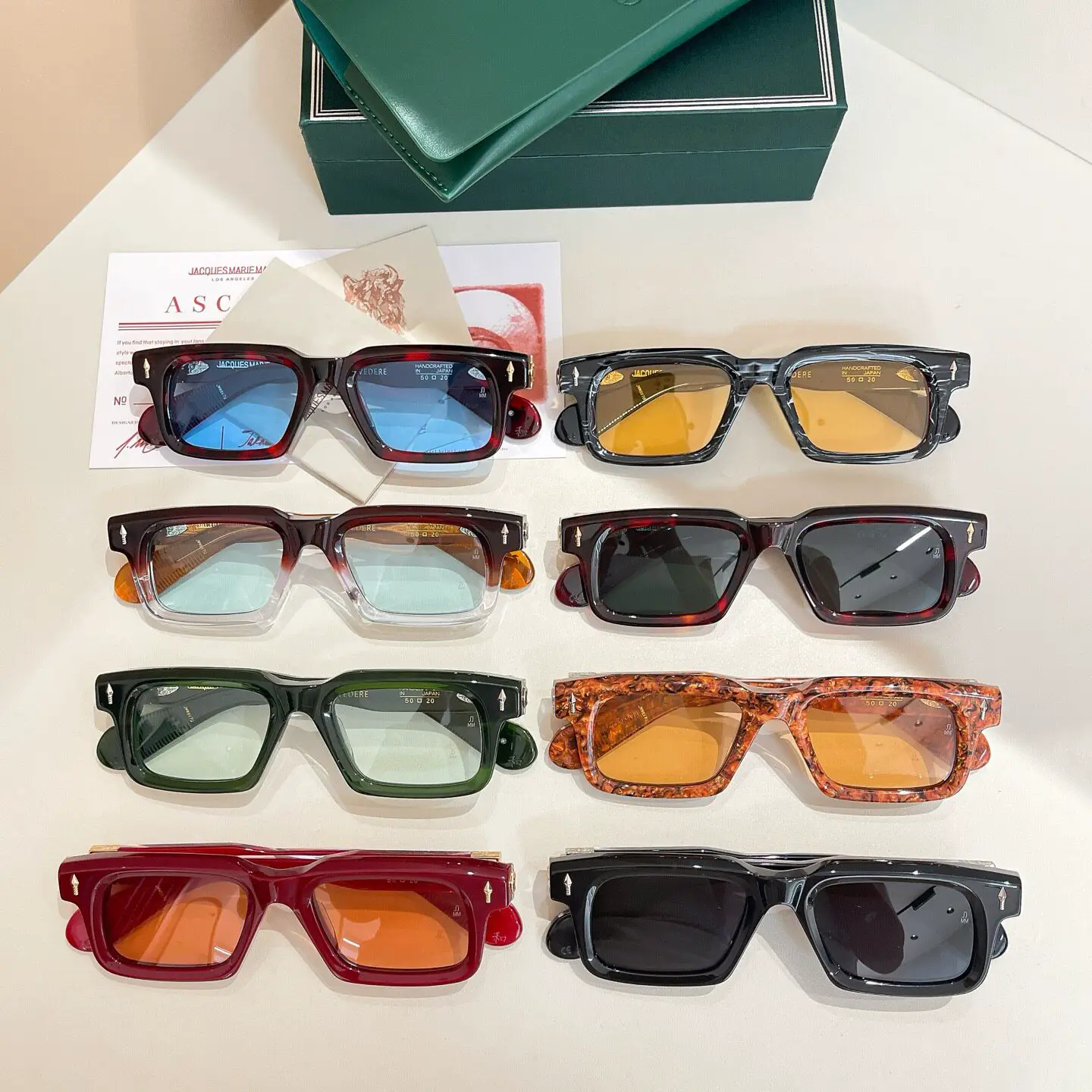 Jmm Belvedere Plate Metal Precious Stone Turquoise Decorative Square Sunglasses Men's Driving Polarized Sunglasses