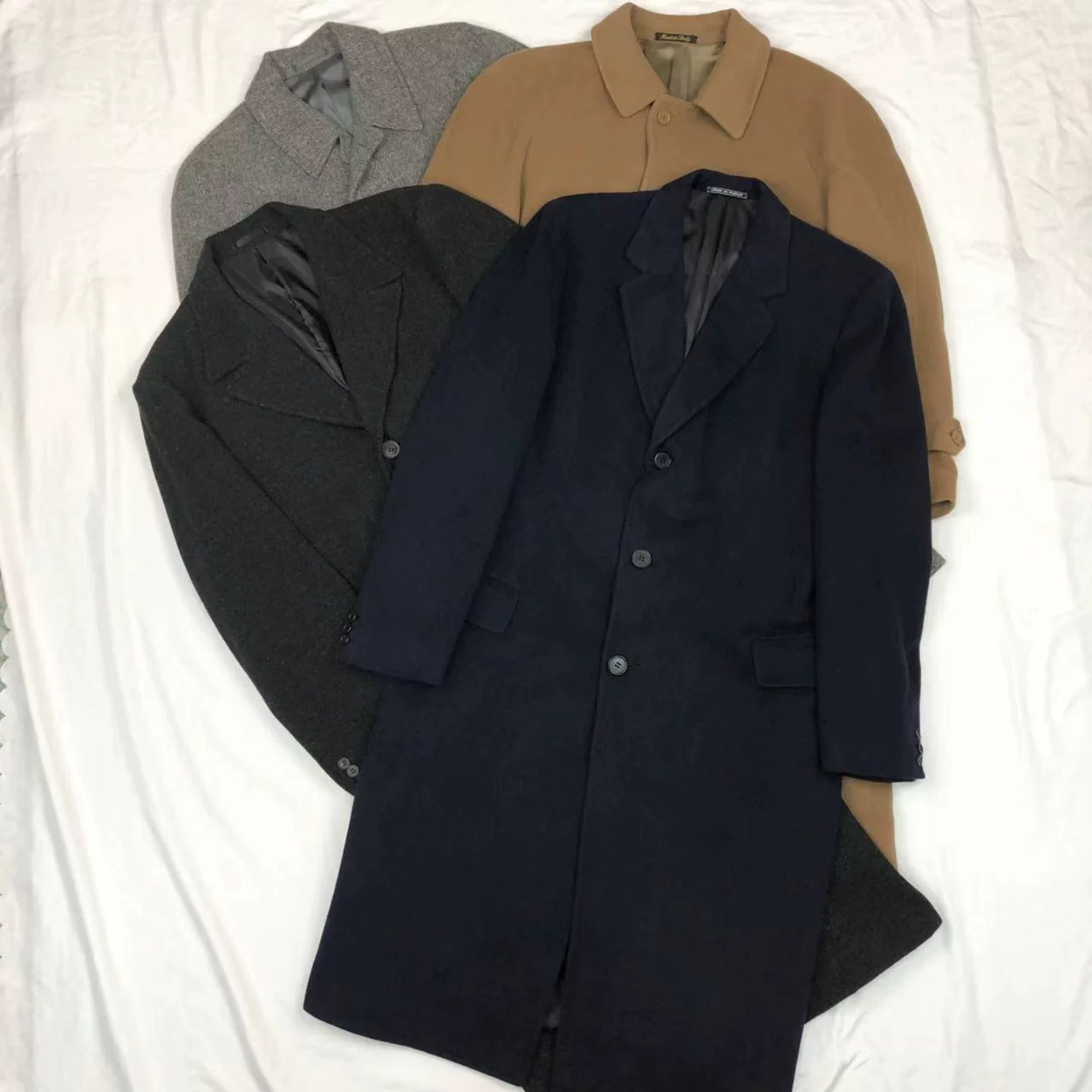 Vintage Japanese-Made Retro Wool Coat, Gentlemanly and Handsome, Mid-Length, Thickened Winter Woolen Coat QC-foto van TAOBAO op Qualit.ly