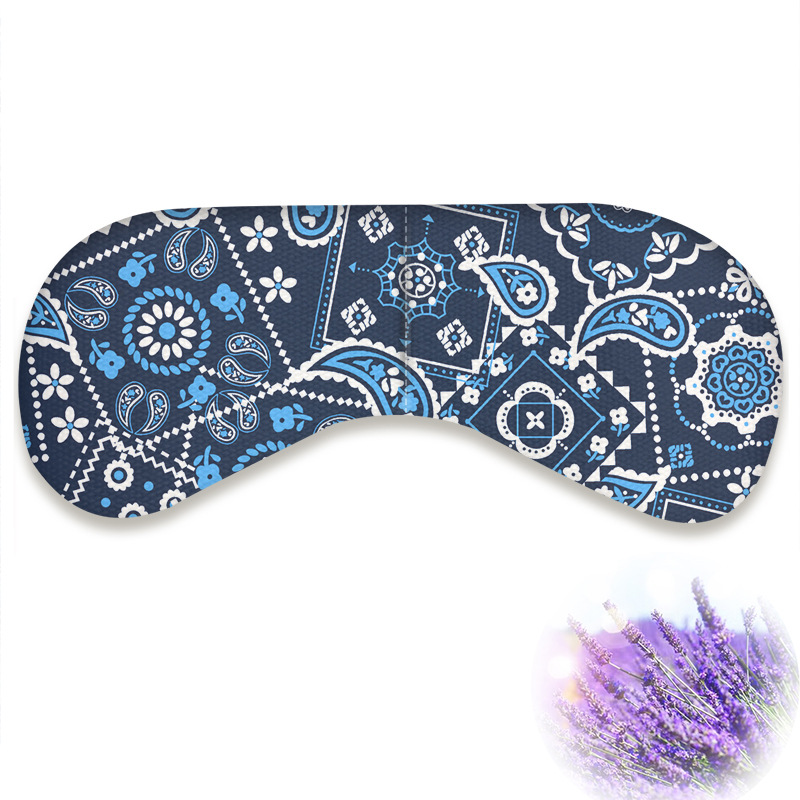 Linen Printed Yoga Eye Pillow Microwave Heating Lavender Flaxseed Filling Hot Pack Shading Sleep Eye Mask