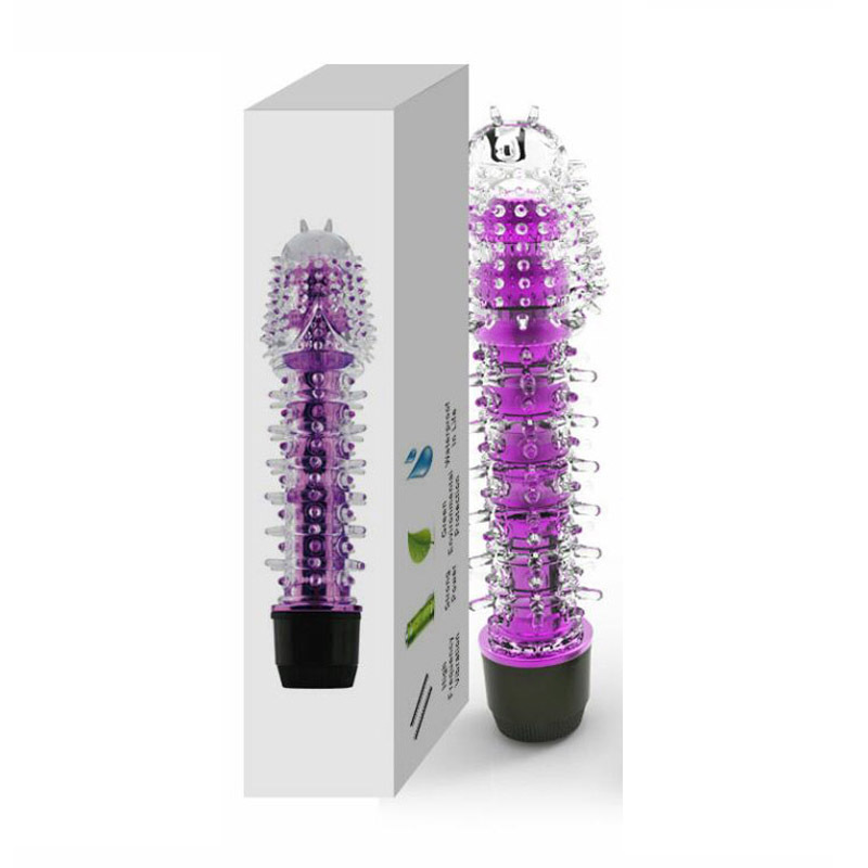 Women's Masturbation Vibration Massage Stick Crystal Spiny Fluorescent Single Shock Stick Small bald Spike Masturbation Stick for Hair