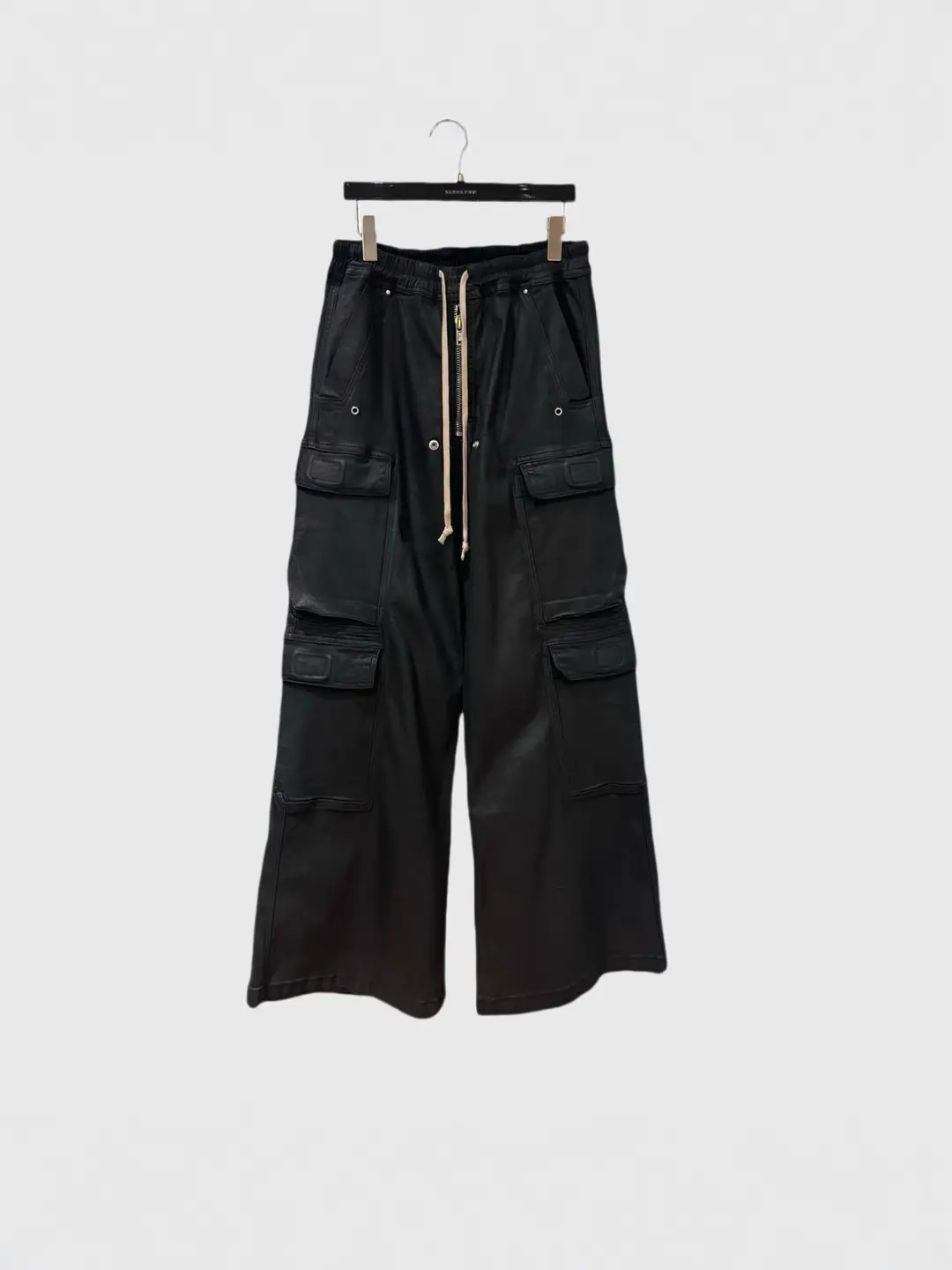 SUBHUMAN men's | American high street style wide-legged work pants men's tide dark multi-pocket drag flare pants