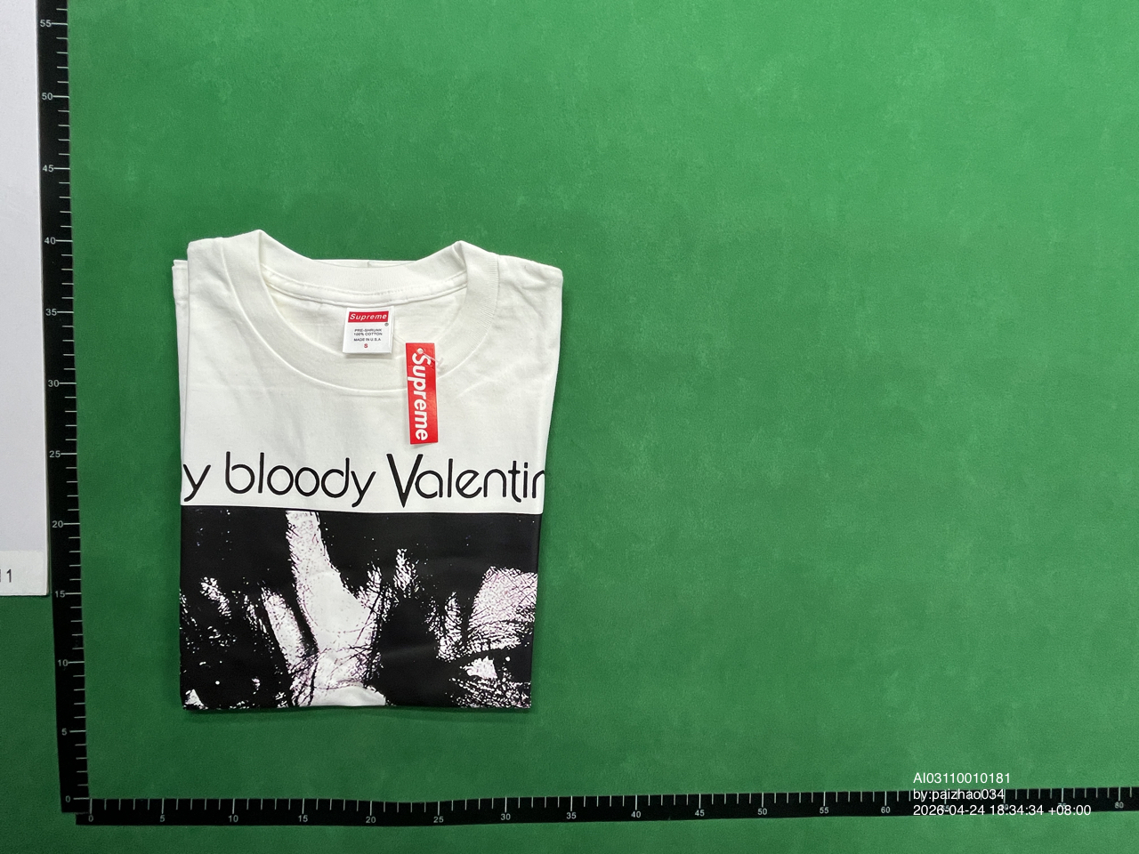19Ss My Bloody Valentine Band Collaboration Song Title Short-Sleeve T-Shirt Pure Cotton Base Layer Half-Sleeve QC