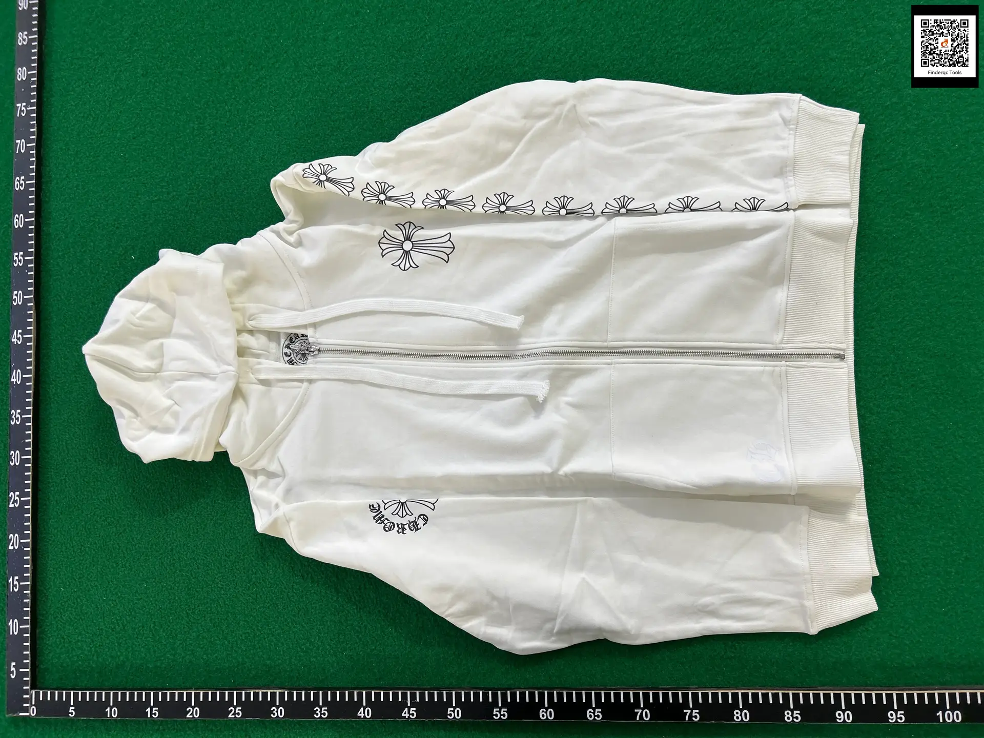 Chrome Hearts Zip Up Hoodie White