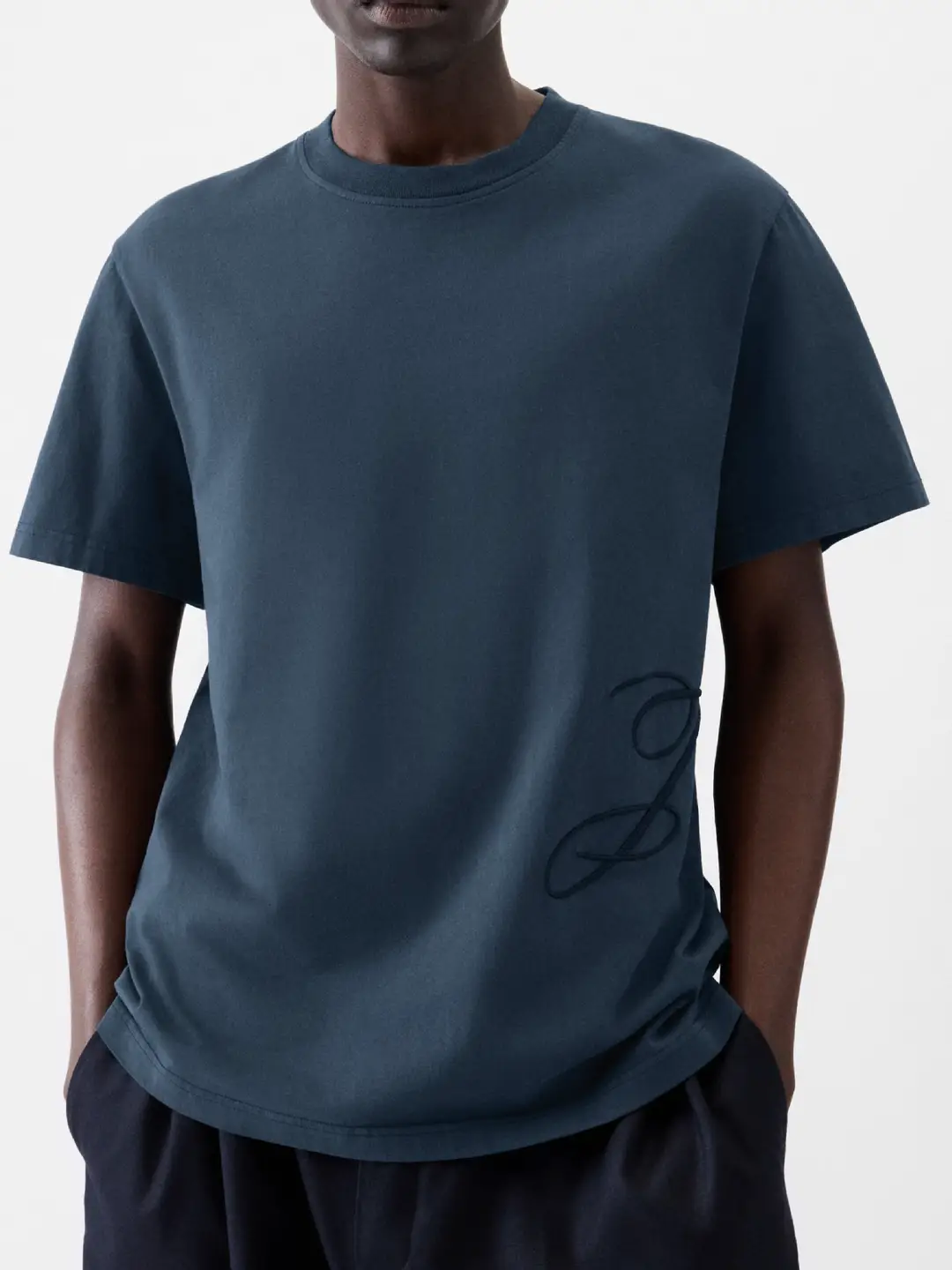25 Years of Summer Men's Solid Color Simple and Stylish Jacquemus Tops Casual Round Neck Short-Sleeved T-Shirts for Both Men and Women