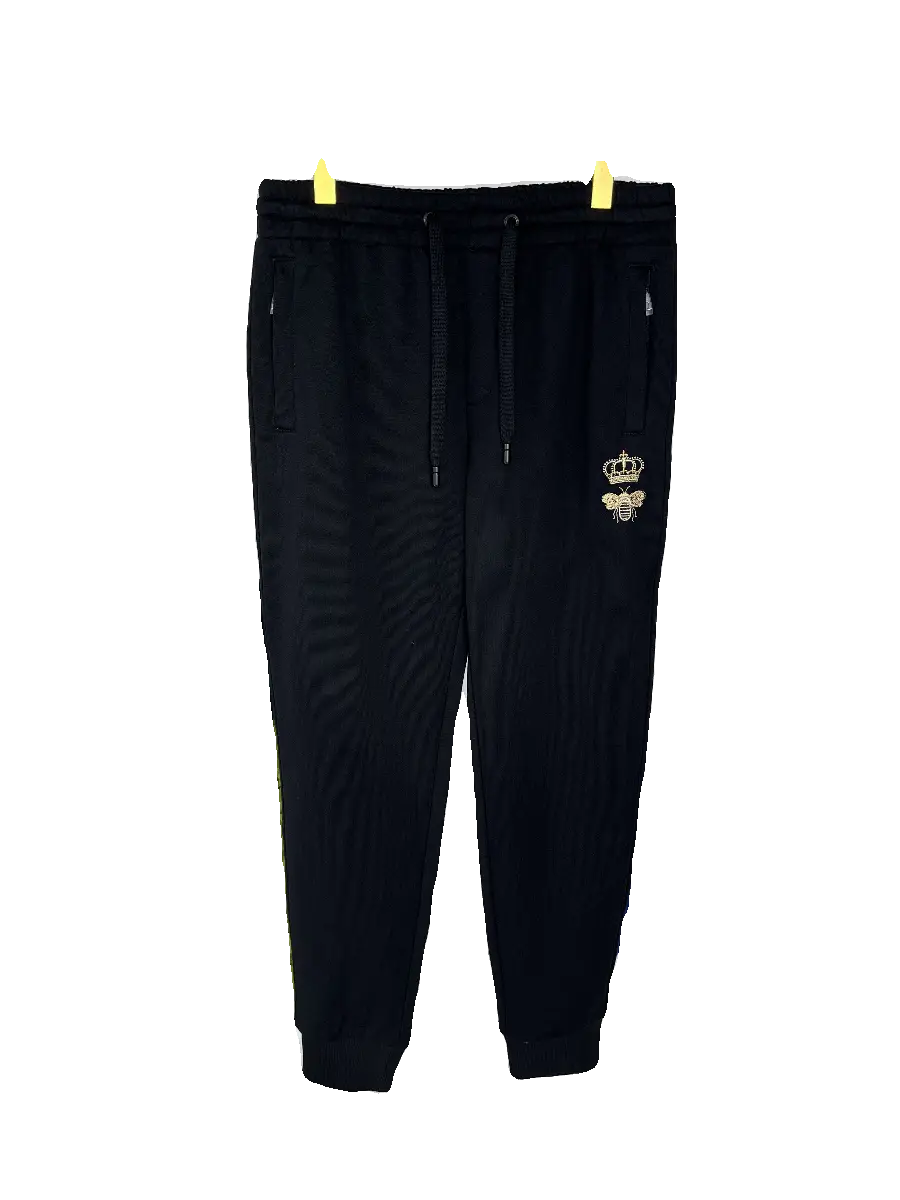 Autumn and Winter Fashion New Embroider Crown Bee Classy Trendy Popular Straight-leg Loose Skinny Jeans Exercise Casual Pants