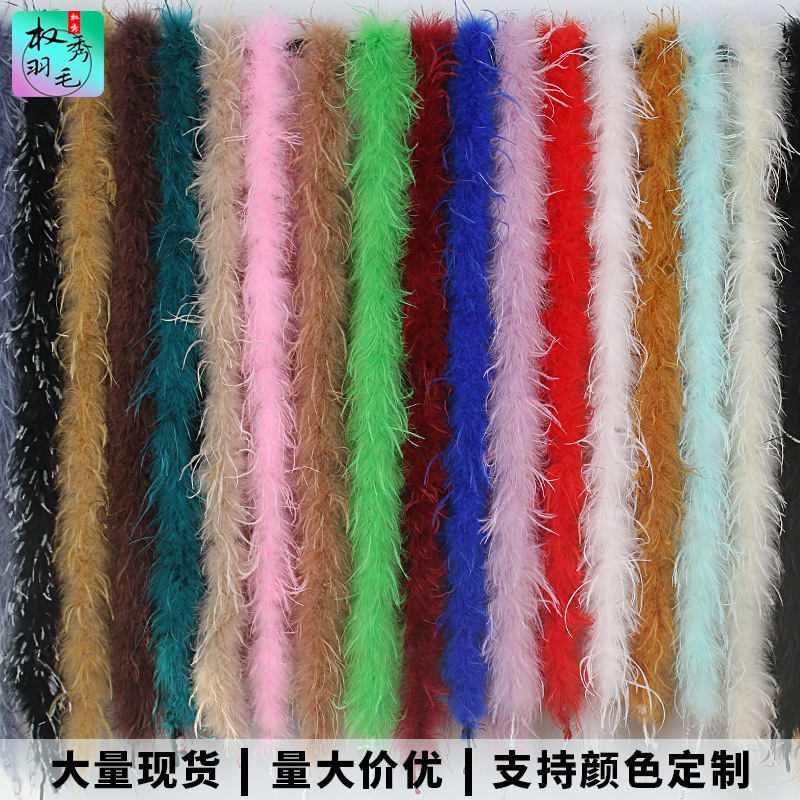 2 yards factory direct ostrich wool strip color feather strip performance dance clothes diy decorative materials clothing accessories
