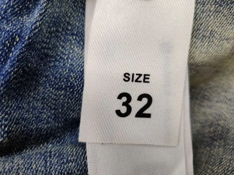 Purple Brand new splash ink printing U.S. tide high street retro holes casual trend men and women jeans pants