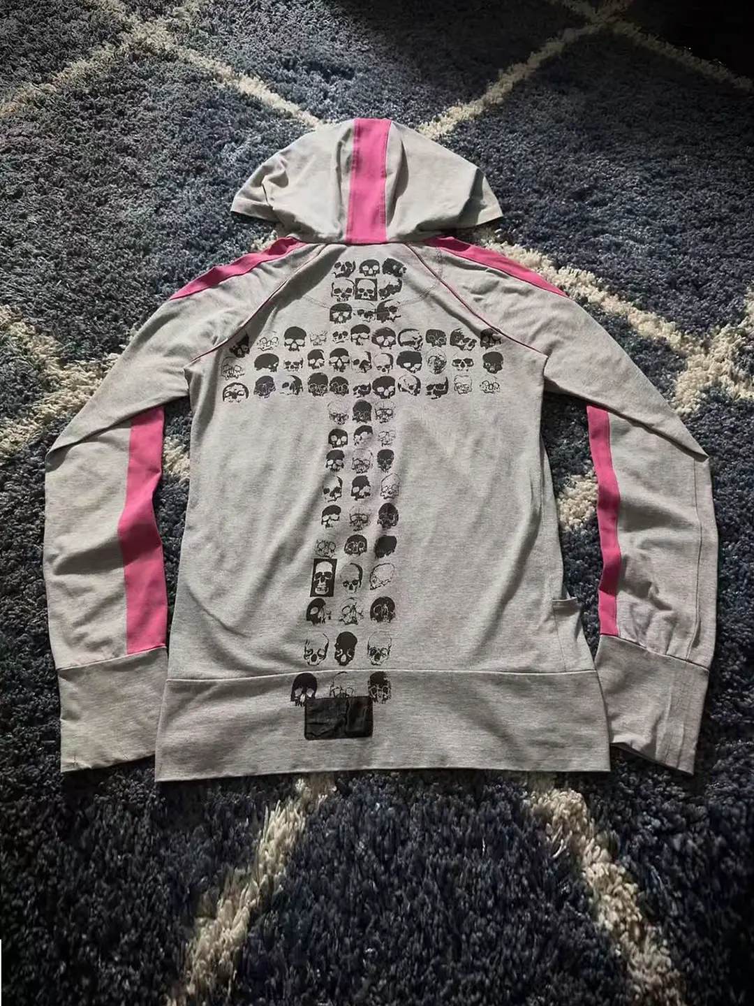Exclusive sales promotion!! Independent LGB visual system 00s back cross skull hoodie hooded jacket