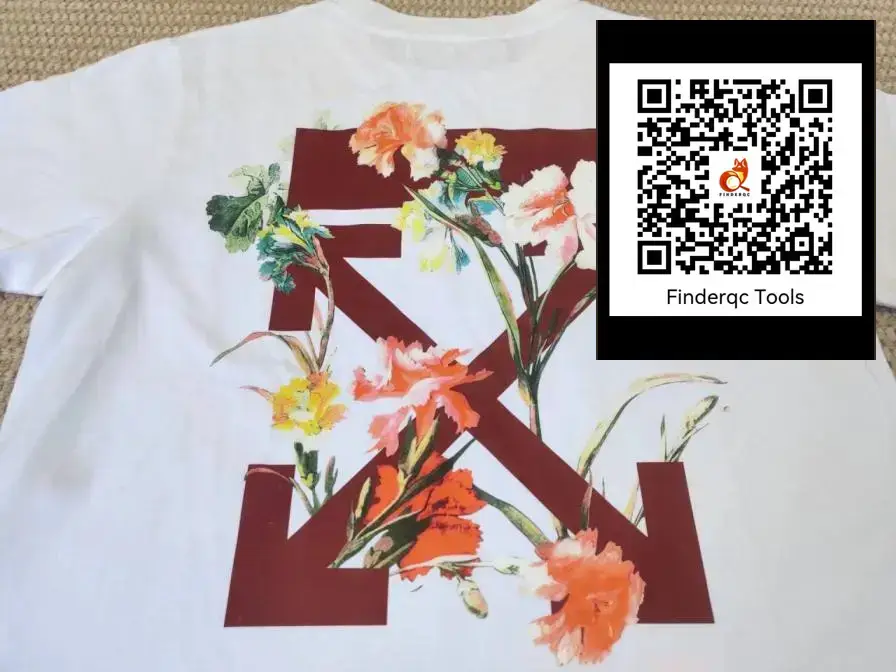 OFF WHITE Floral Arrow Cotton T-Shirt