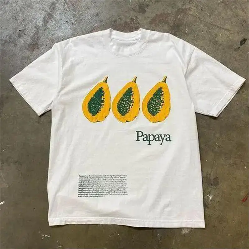 Papaya Fruit Print T-shirt