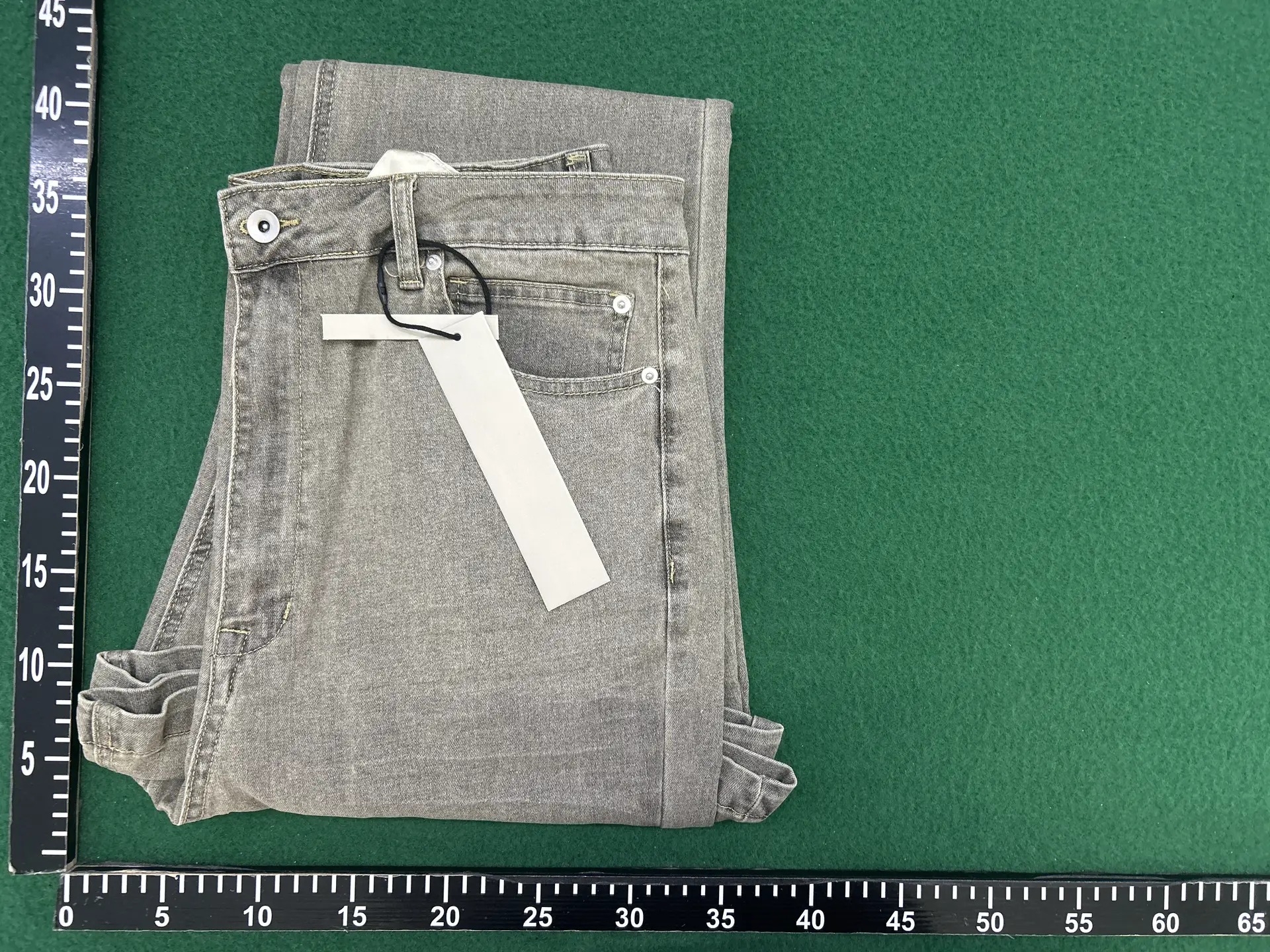 RO Style Distressed Desert Color Washed Flared Wide Legs Slimming Look Stacked Floor-length Crumpled Whiskers Wasteland Style Jeans