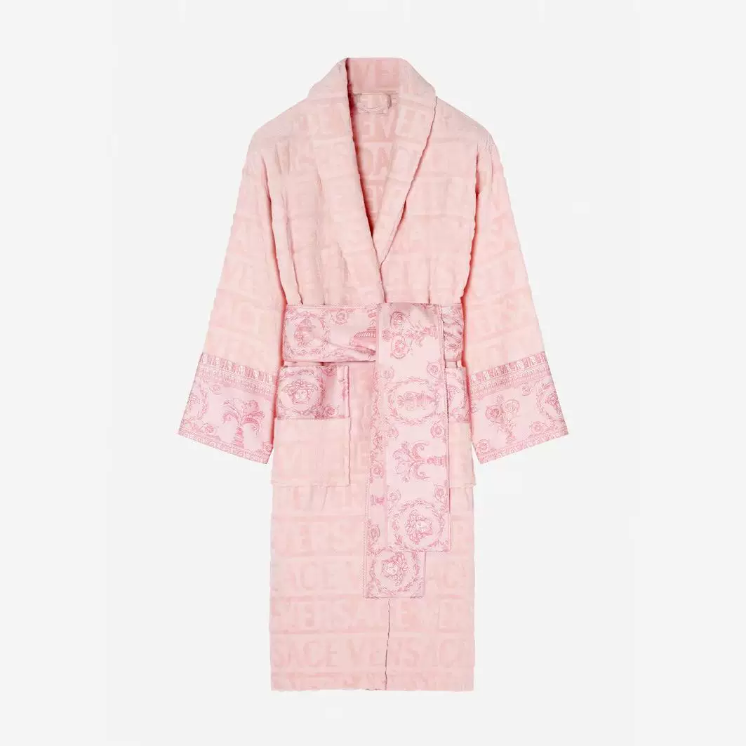 Pure cotton tiro bathrobe towels cloth luxury home clothing warm luxury pajamas tide brand bed robe pure color long -sleeved robe Foto QC de TAOBAO na Qualit.ly