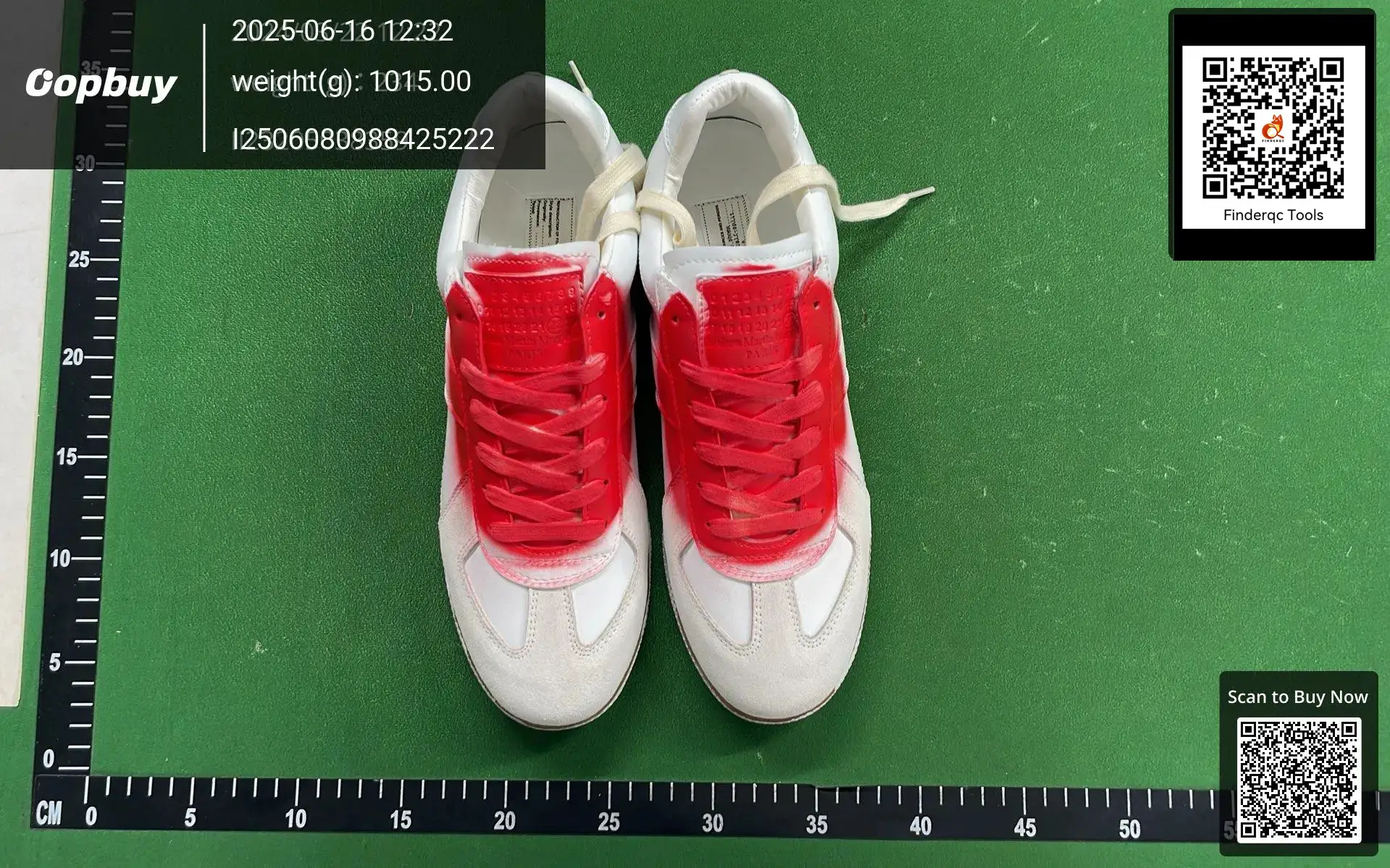 Maison Margiela Replica German Army Trainers White Red Spray Paint