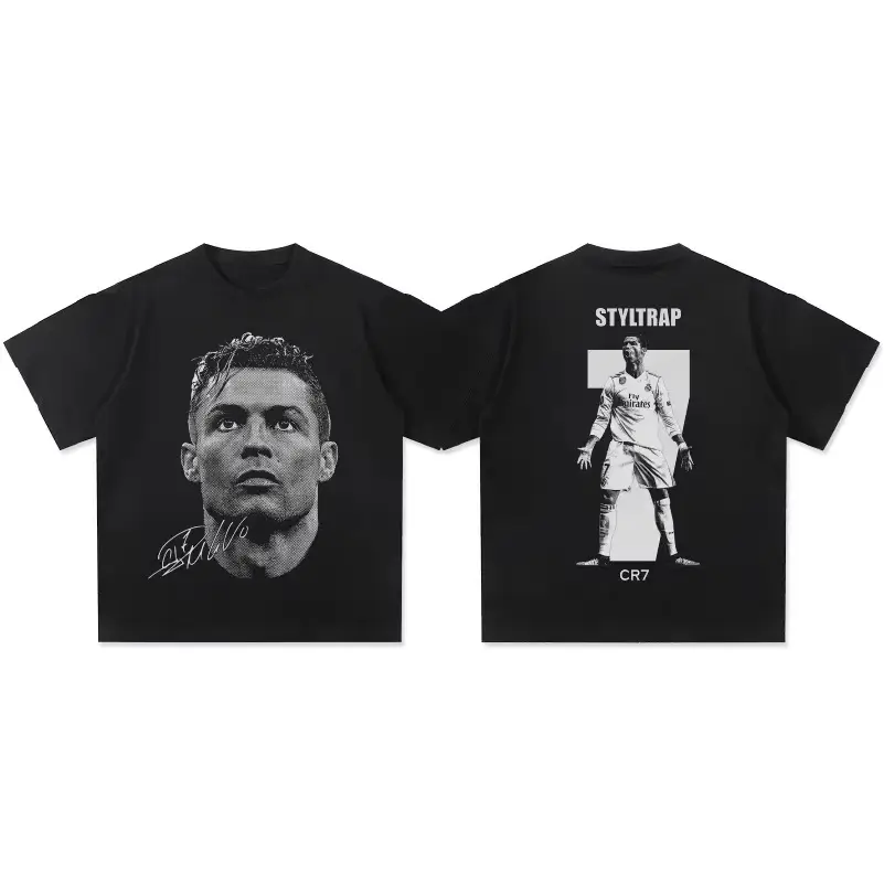 2025 Ronaldo Head Printed Short-sleeved Fashion Brand