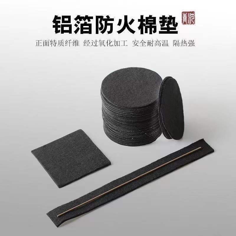 Point incense cotton incense burner round fireproof cotton insulation fireproof cloth high temperature resistant incense burner pad flame retardant cotton incense burner