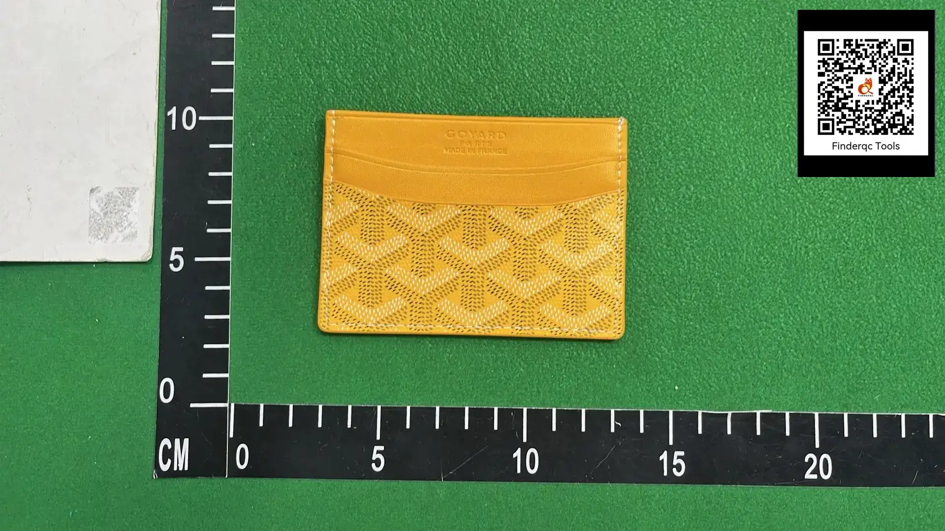 Goyard card holder yellow