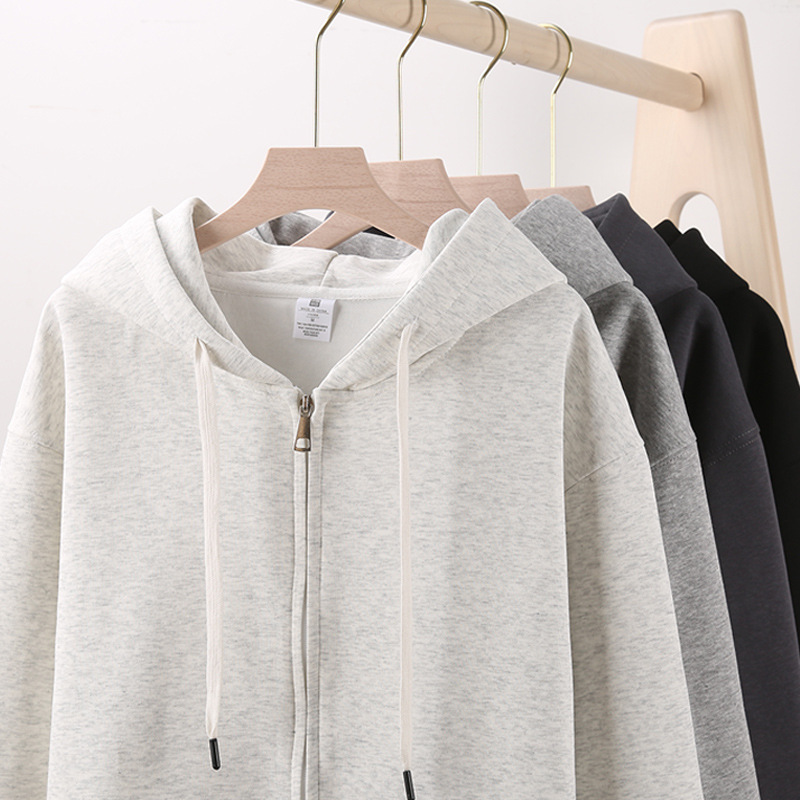 Sweater Women's Spring Hooded Cardigan American-style Cotton Hoodie Sweater Jacket plus size Zipper Fleece Jacket Hoodie