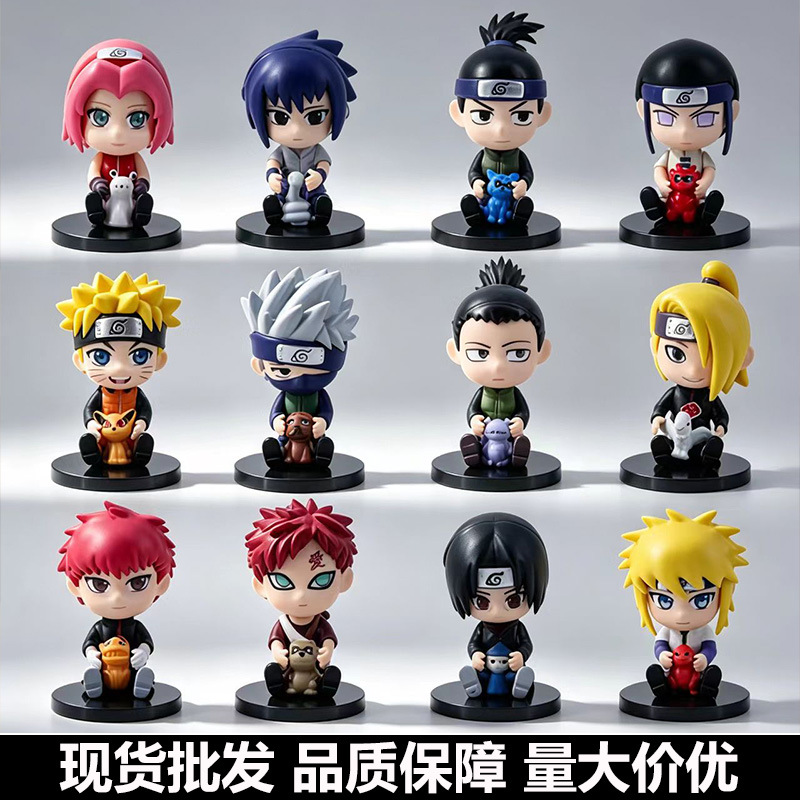 6 Types of Naruto Figures: Minato Namikaze, Uchiha Itachi, Naruto, Sasuke Model Ornaments, Anime Capsule Toys