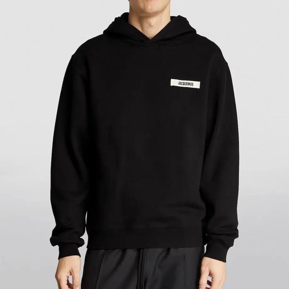 Jacquemus Korea Fall and winter American Style letter Patch Unisex Round Neck Hooded pullover Sweatshirt
