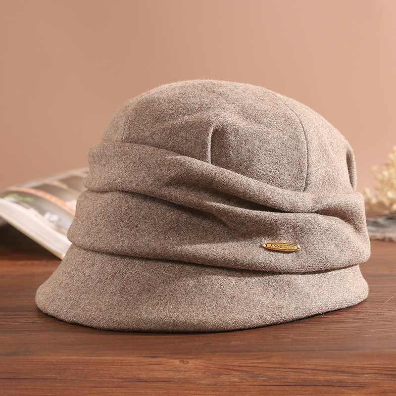 Autumn All-match Casual Fisherman Hat Women's Sun Hat Autumn and Winter Elegant Wool Hat Women Fashion PT2079