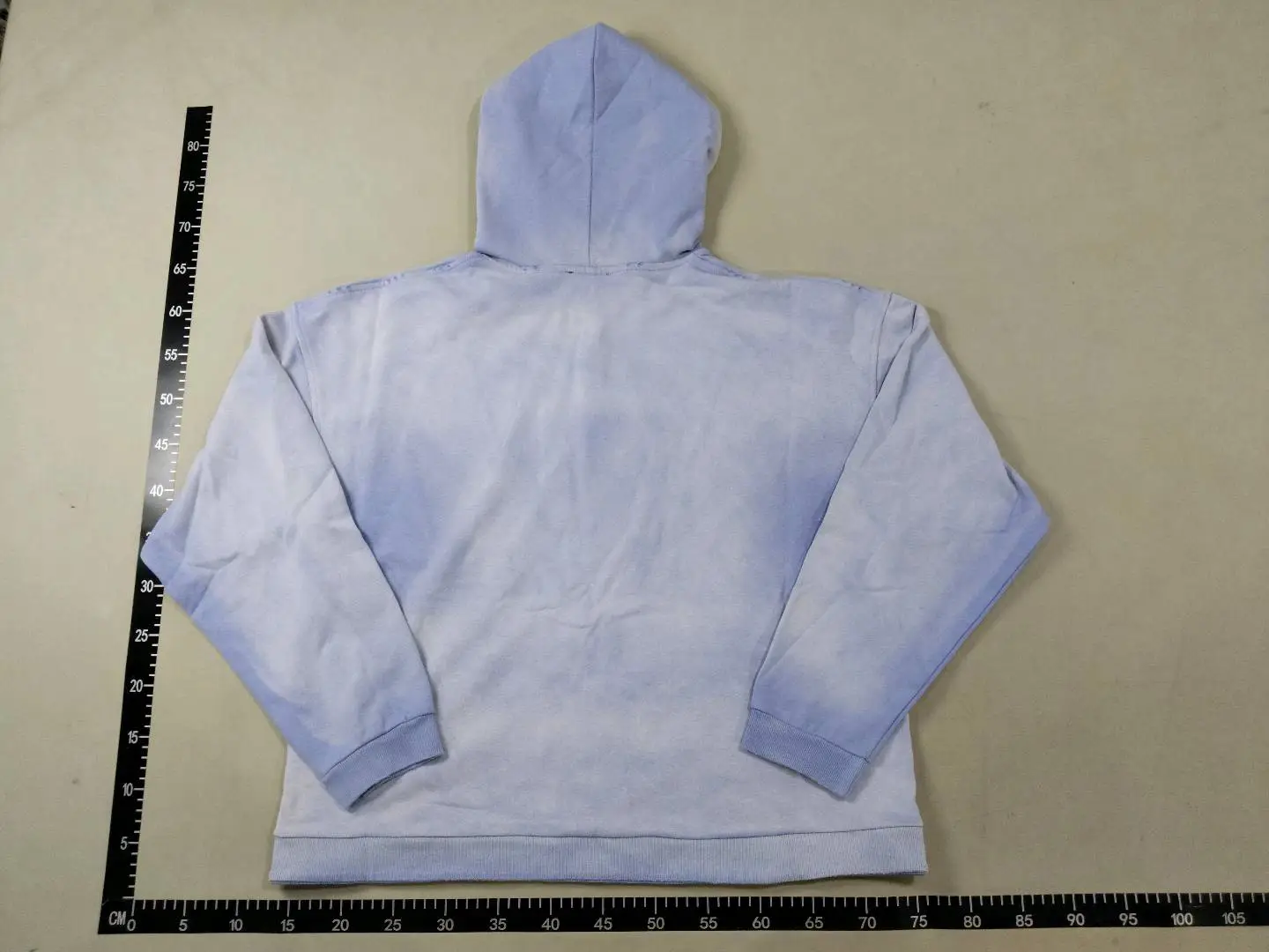 Tie-dye hoodie light blue