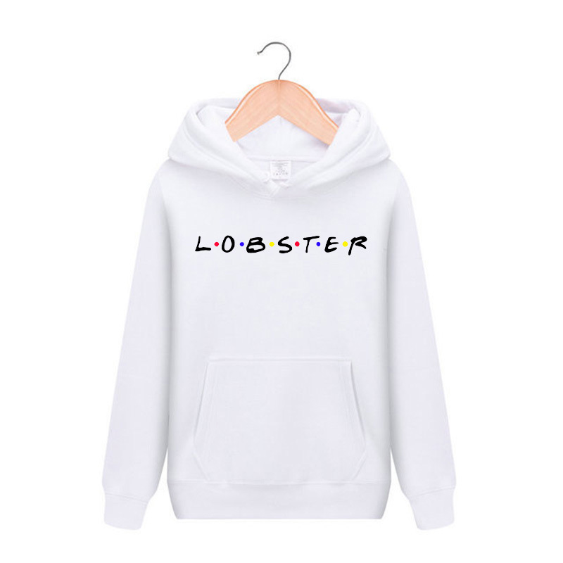 AliExpress WISH Amazon LOBSTER letter printing hooded plus velvet sweater couples men and women with the same style