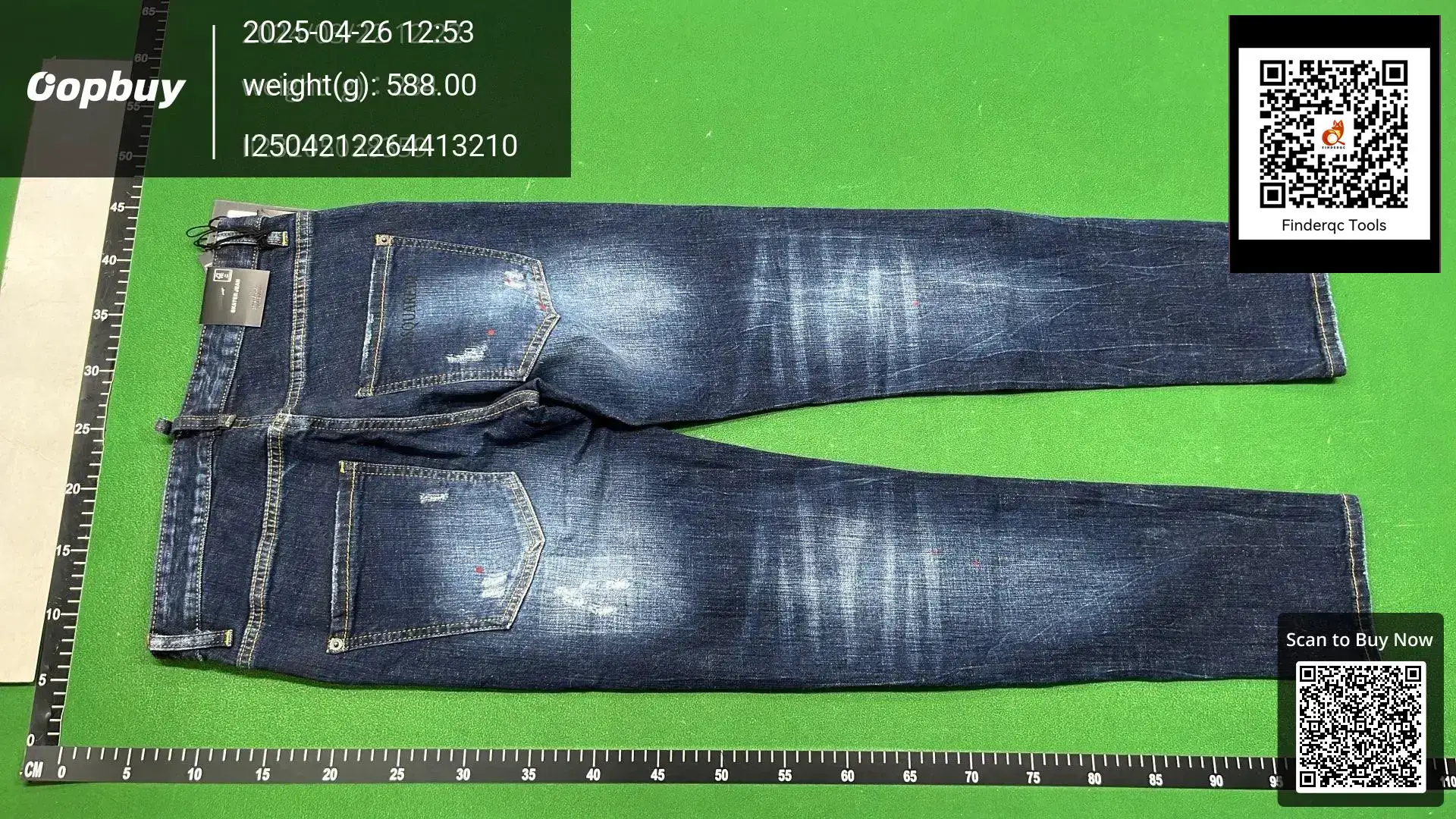 9951 hole paint inkjet D2 high street tide brand jeans American cross-border men's Denim trousers Europe station Denim