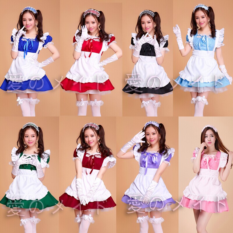 Clearance Sale: Defective Items, Dyed, Super Cute Maid Outfit, Cosplay Japanese Anime Character Role-Playing Maid Costume