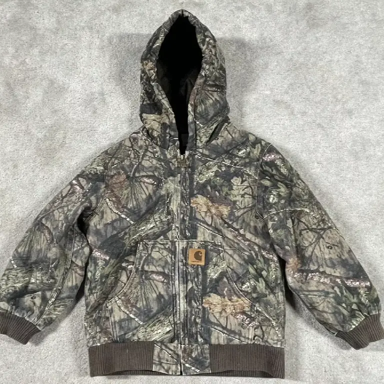 2024 cross-border sweater leaf print zipper hooded cardigan sweater gangster handsome leisure loose new jacket spot