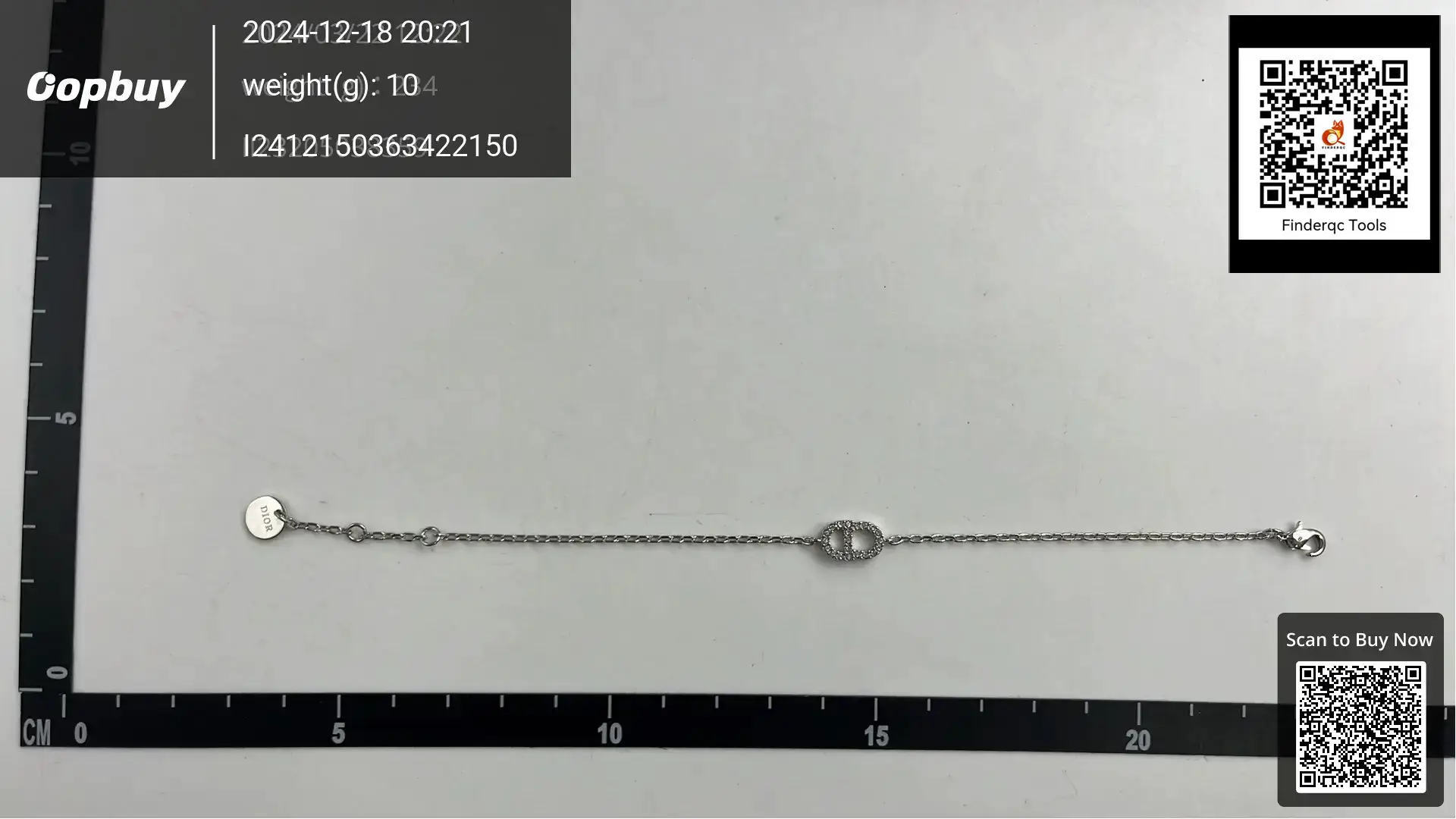 Real Shot of Dijia D's Version with Full Diamond Letter CD Bracelet for Women, Simple Accessible Luxury Style Classic Bracelet for Women Wholesale
