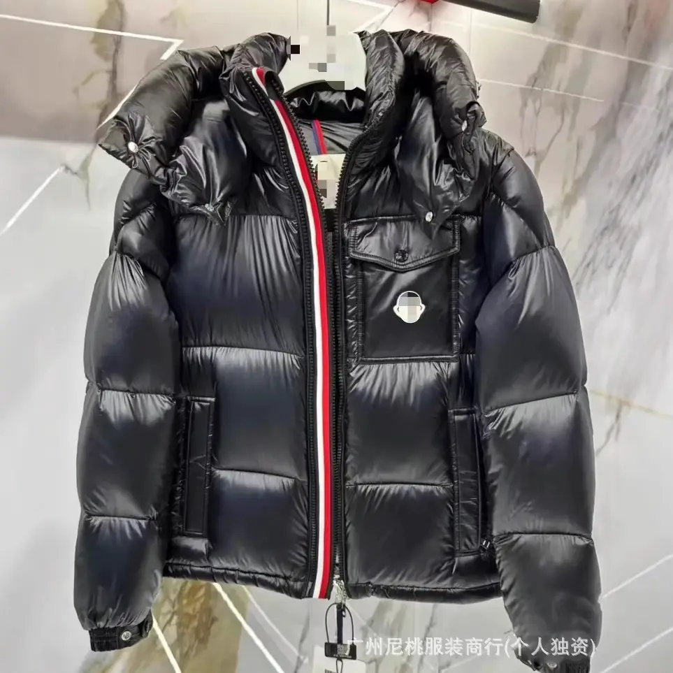 2024 Winter New Mengjia Maya Rainbow Stripe Cotton Jacket Thickened, Warm, Slim Fit Solid Color Men's and Women's Light Luxury Jacket