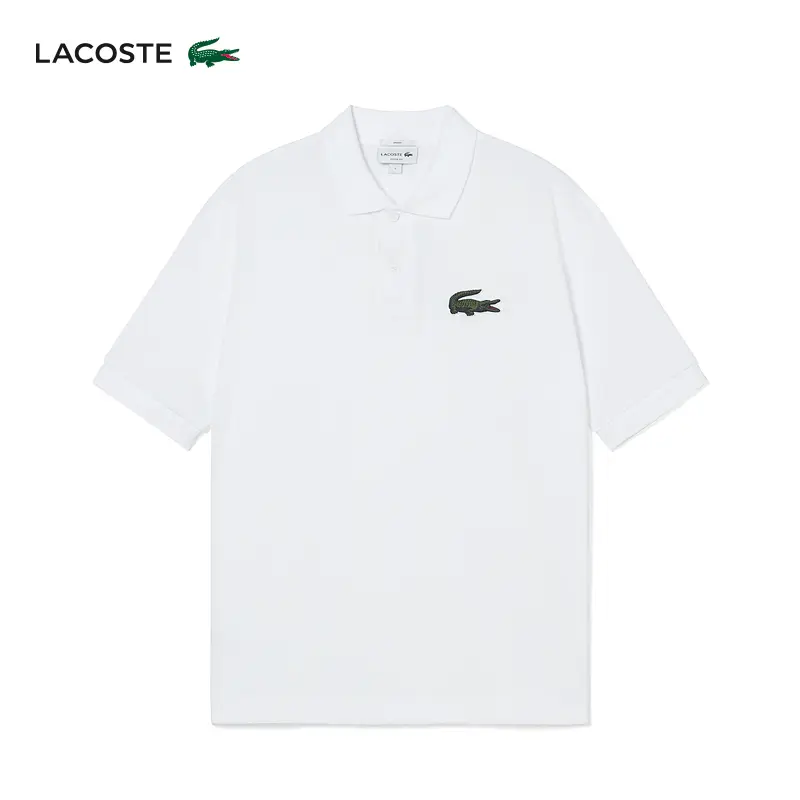 Lacoste French Crocodile Same Style for Men and Women Casual Loose Lapel pure cotton Short Sleeve T-Shirt Polo Shirt | Ph 3922