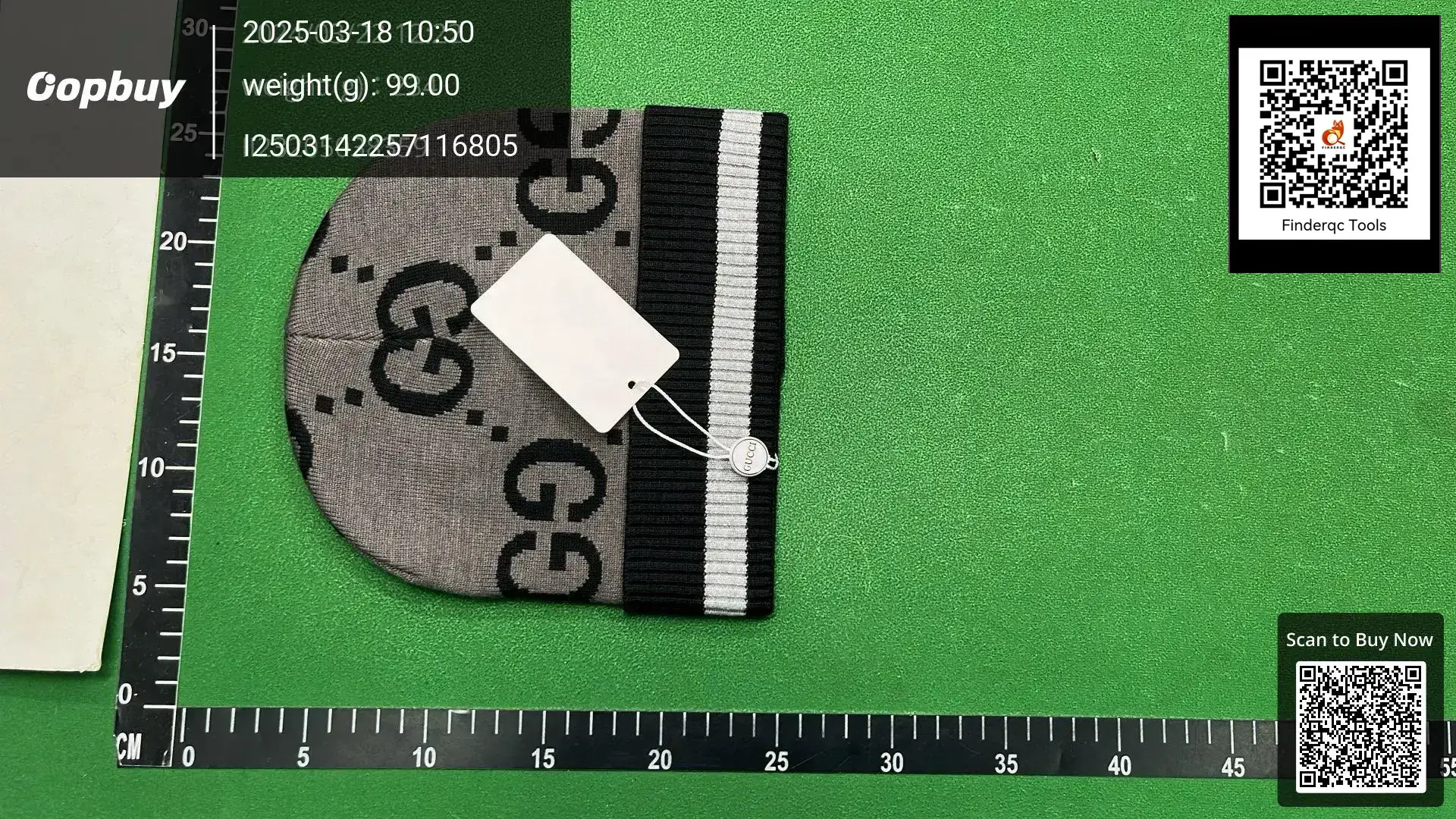 Gucci GG Monogram Knit Beanie Hat