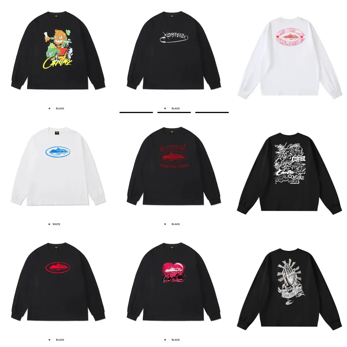 Trendy American Style T-Shirt with Letter Logo Print, Fashionable Round Neck Long Sleeve Trendy T-Shirt
