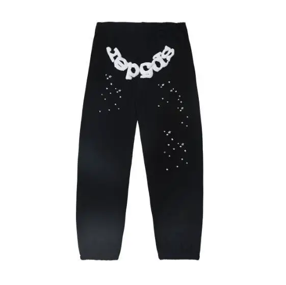 Beautiful Trendy Sp5der 555555 Foam Printing Men's and Women's Loose Hooded Sweatshirt Casual Trousers Sports suit Autumn