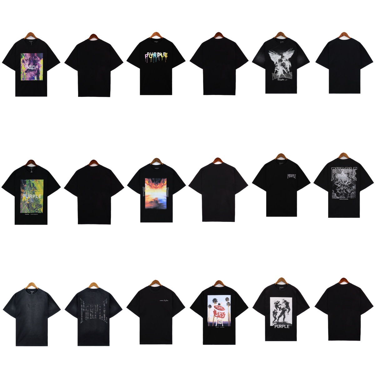 2024 summer new fashion brand men's plus size loose casual short sleeve teenagers Europe and the United States street T-shirt wholesale